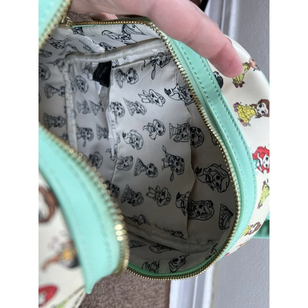 Loungefly Disney Princess Chibi Mini Backpack Cream Mint Green Good - Picture 10 of 12